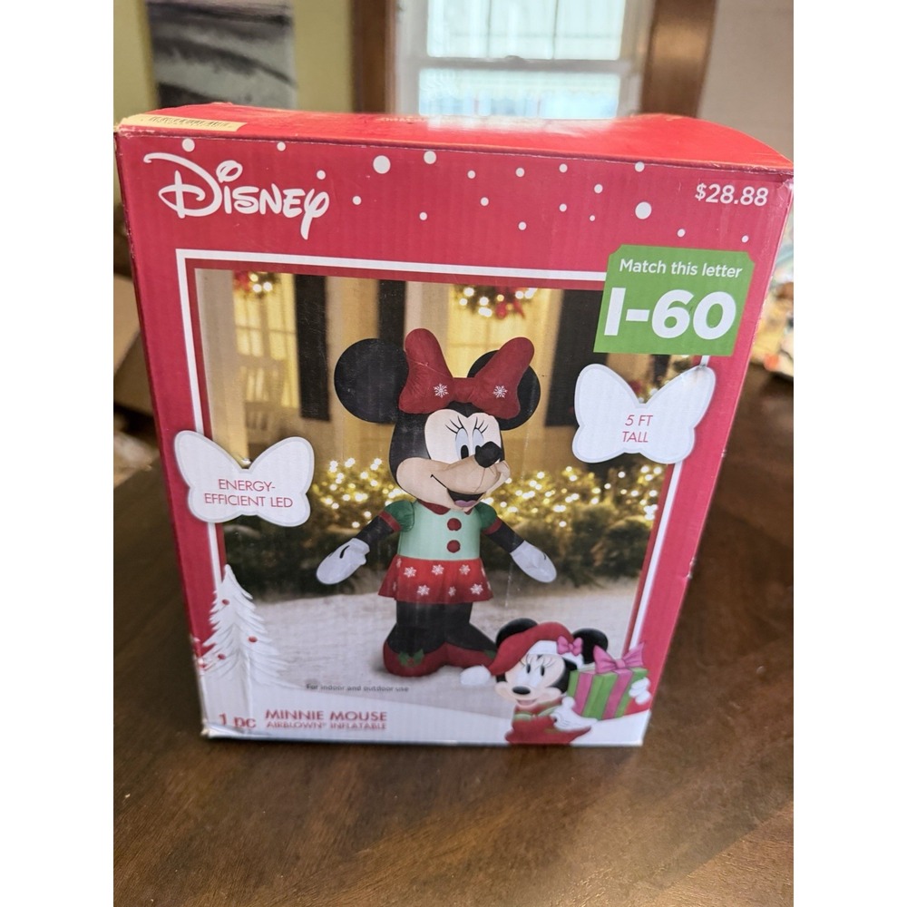Gemmy Minnie Mouse Airblown Inflatable 5 get tall holiday christmas